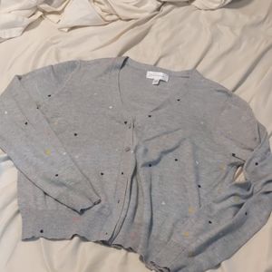 Grey sweater with hearts